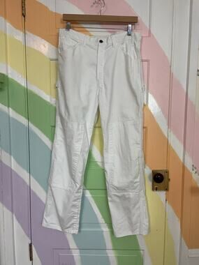 Dickies 2053WH Double Knee Painter Carpenter Pants White 34x30 Workwear